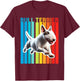 Colorful Bull Terrier T-Shirt - T-Shirt | Maroon