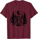 Campfire Vintage Cute Racoon Camping Funny Raccoon T-Shirt - T-Shirt | Maroon