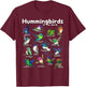 Hummingbird Lovers shirt Cute Hummingbirds of the World Bird T-Shirt - T-Shirt | Maroon