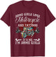 Motorcycle And Tattoos Inked Tattooed Women Ink Tattoo Lady T-Shirt - T-Shirt | Maroon