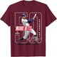 Mookie Betts | Los Angeles Baseball MLB Players | MLBMBE3004 T-Shirt - T-Shirt | Maroon