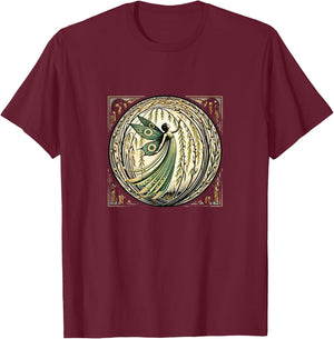 Fairy Weeping Willow Tree Illustration Fairies T-Shirt - T-Shirt | Maroon