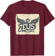 Epic Zeus Graphic for a Bold and Mighty Look T-Shirt - T-Shirt | Maroon