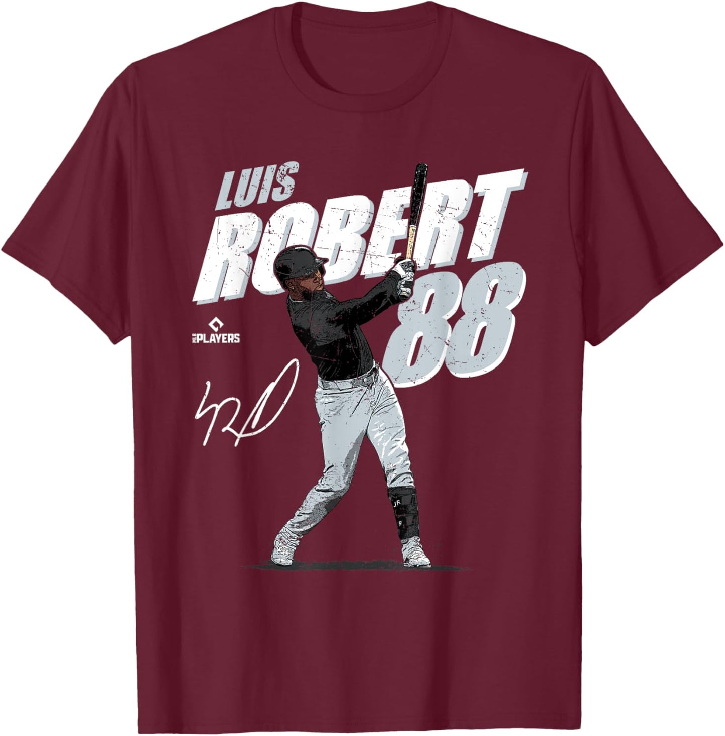 Luis Robert | Chicago Baseball Players | MLBLRT3001 T-Shirt - T-Shirt | Maroon