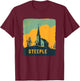 Nice Church with Steeple for Building Lovers T-Shirt - T-Shirt | Maroon