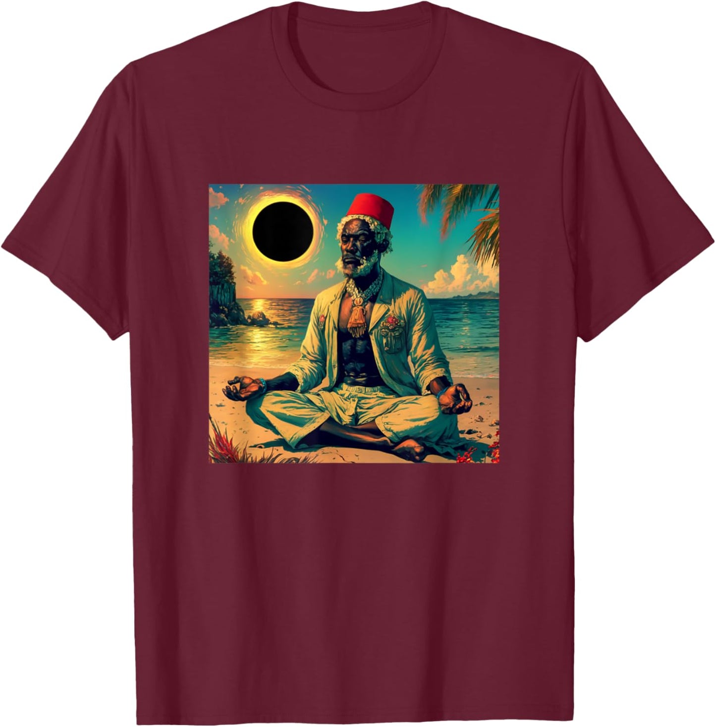 Moslim Moorish King - Moorish American God Body Of Melanin T-Shirt - T-Shirt | Maroon