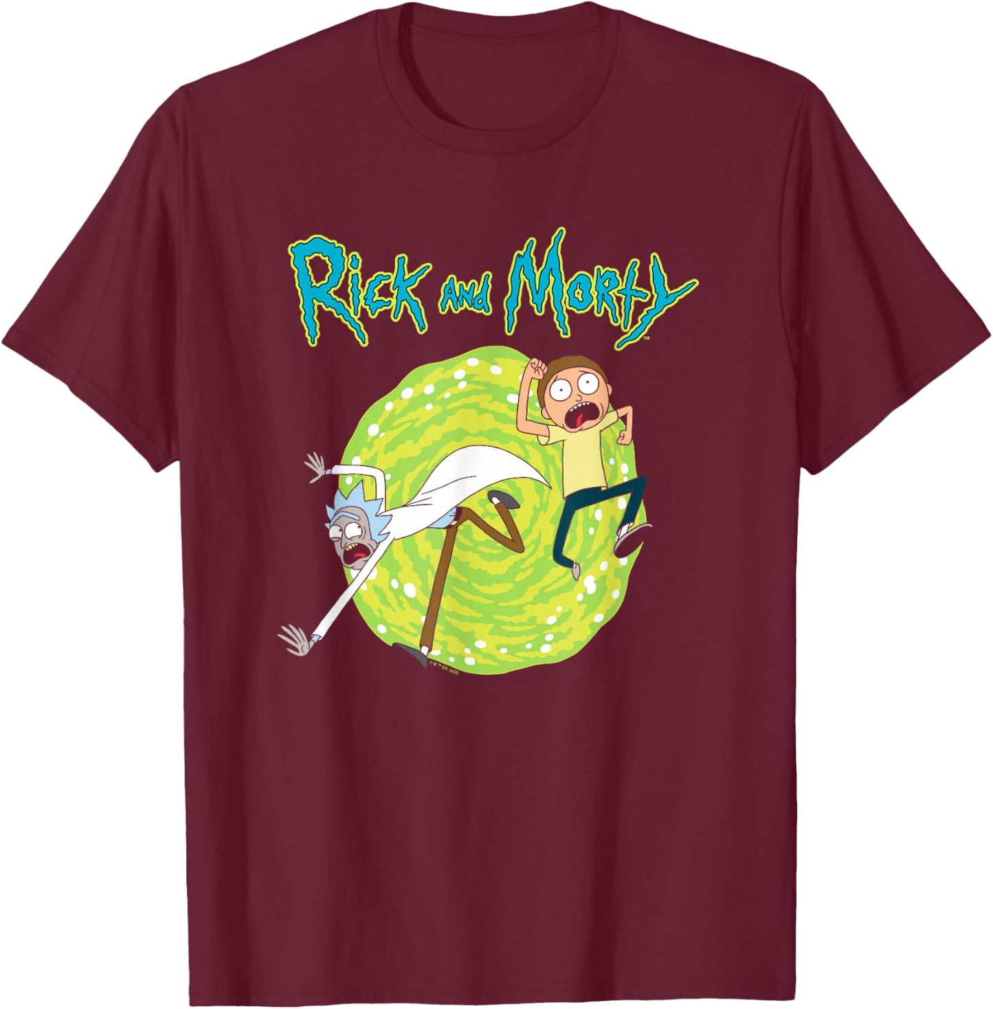 Rick and Morty Portal T-Shirt - T-Shirt | Maroon