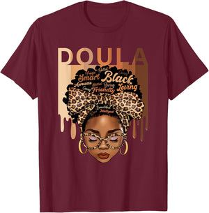 Doula Appreciation Birth Doula Postpartum Dope black Doula T-Shirt - T-Shirt | Maroon