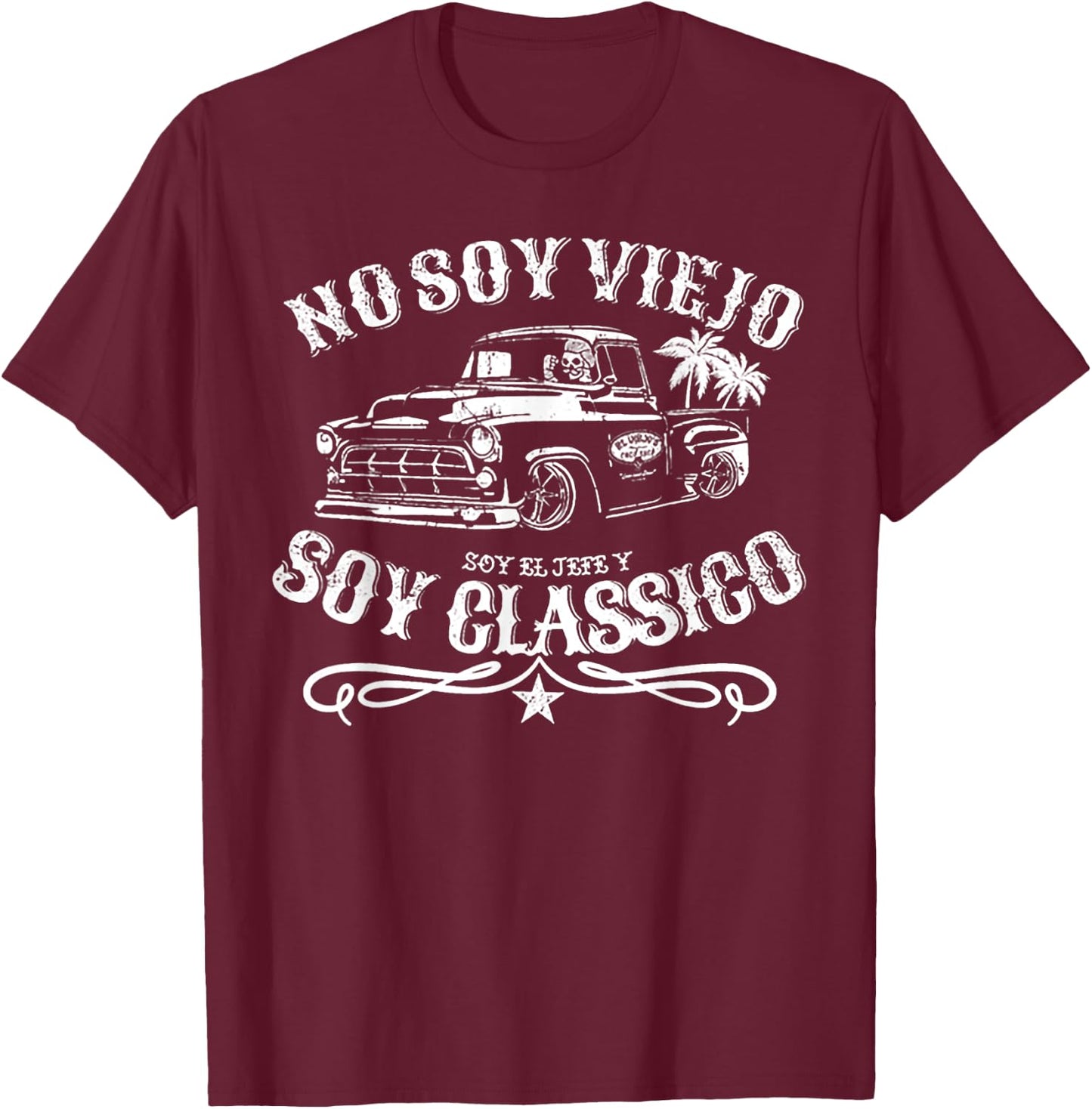 No Soy Viejo Soy Classico T-Shirt - T-Shirt | Maroon