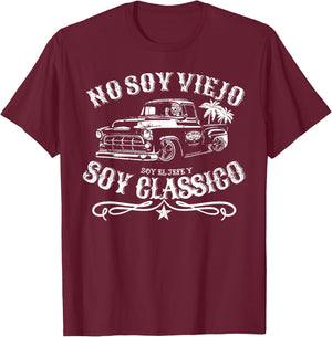 No Soy Viejo Soy Classico T-Shirt - T-Shirt | Maroon