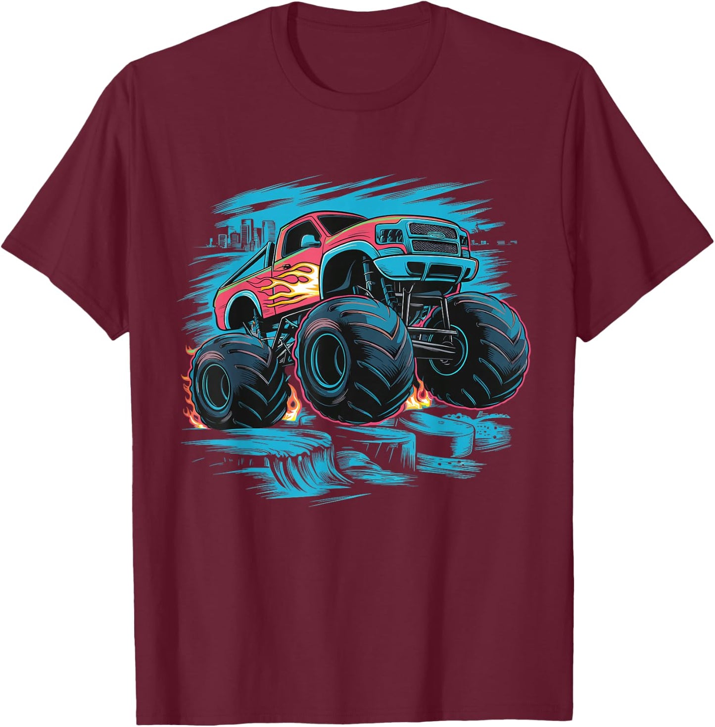 Monster Truck for toddlers Youth & Adults T-Shirt - T-Shirt | Maroon