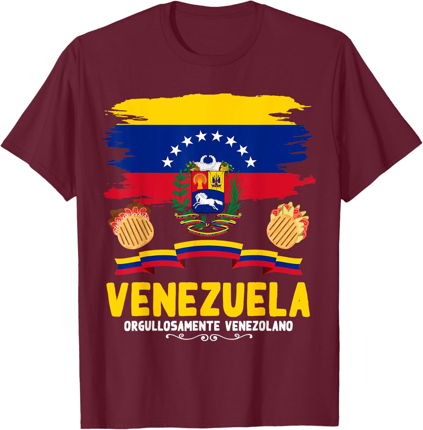 Venezuela Flag Outfit Idea For Kids & Venezuelan Flag T-Shirt - T-Shirt | Maroon