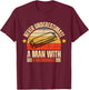Never Underestimate A Man With A Harmonica Harmonica Player T-Shirt - T-Shirt | Maroon