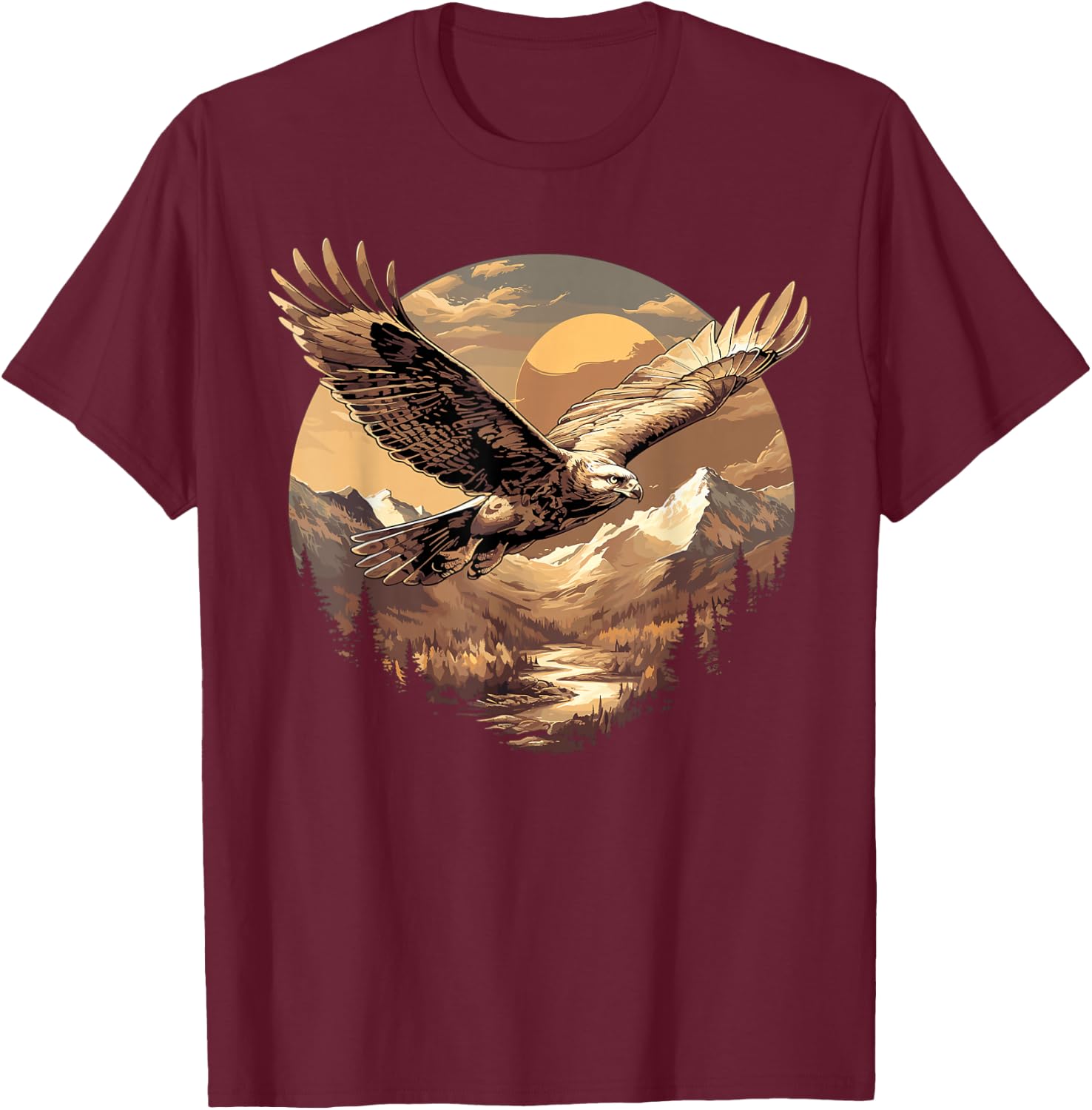 Hawks Hawk T-Shirt - T-Shirt | Maroon