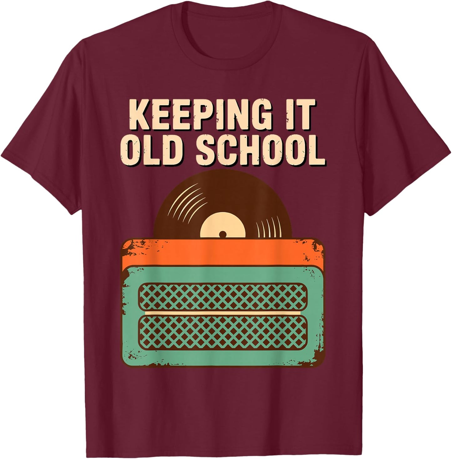 Best Vinyl Art Women Music DJ Vinyl Record Collector T-Shirt - T-Shirt | Maroon