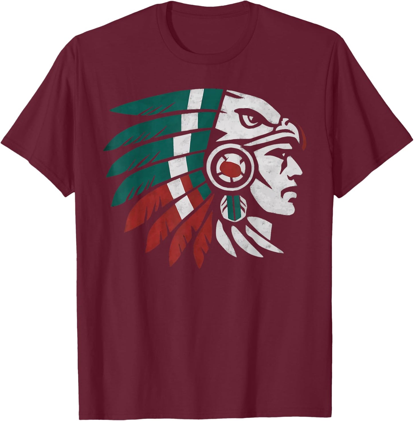 Aztec Warrior Mayan Indigenous Mexican Aztec Jaguar T-Shirt - T-Shirt | Maroon