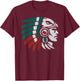 Aztec Warrior Mayan Indigenous Mexican Aztec Jaguar T-Shirt - T-Shirt | Maroon