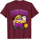 Super Mario Bros Wario Big Character Portrait T-Shirt - T-Shirt | Maroon
