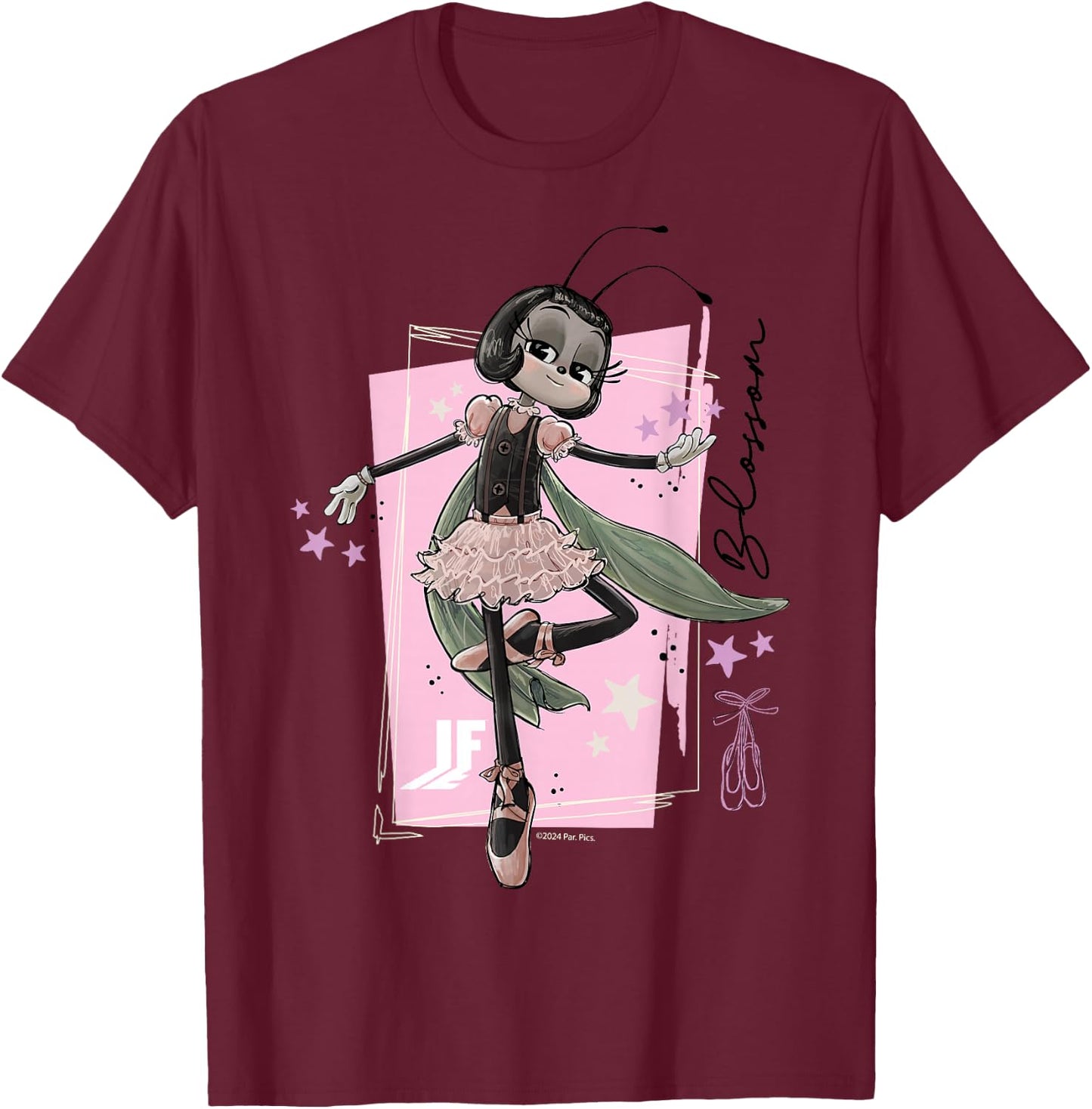 IF Movie - Blossom Ballerina T-Shirt - T-Shirt | Maroon