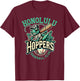 Honolulu Hoppers Retro Minor League Baseball Team T-Shirt - T-Shirt | Maroon