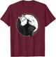 Wolf Shirts, Yin Yang Wolves Animal Gift T-Shirt - T-Shirt | Maroon