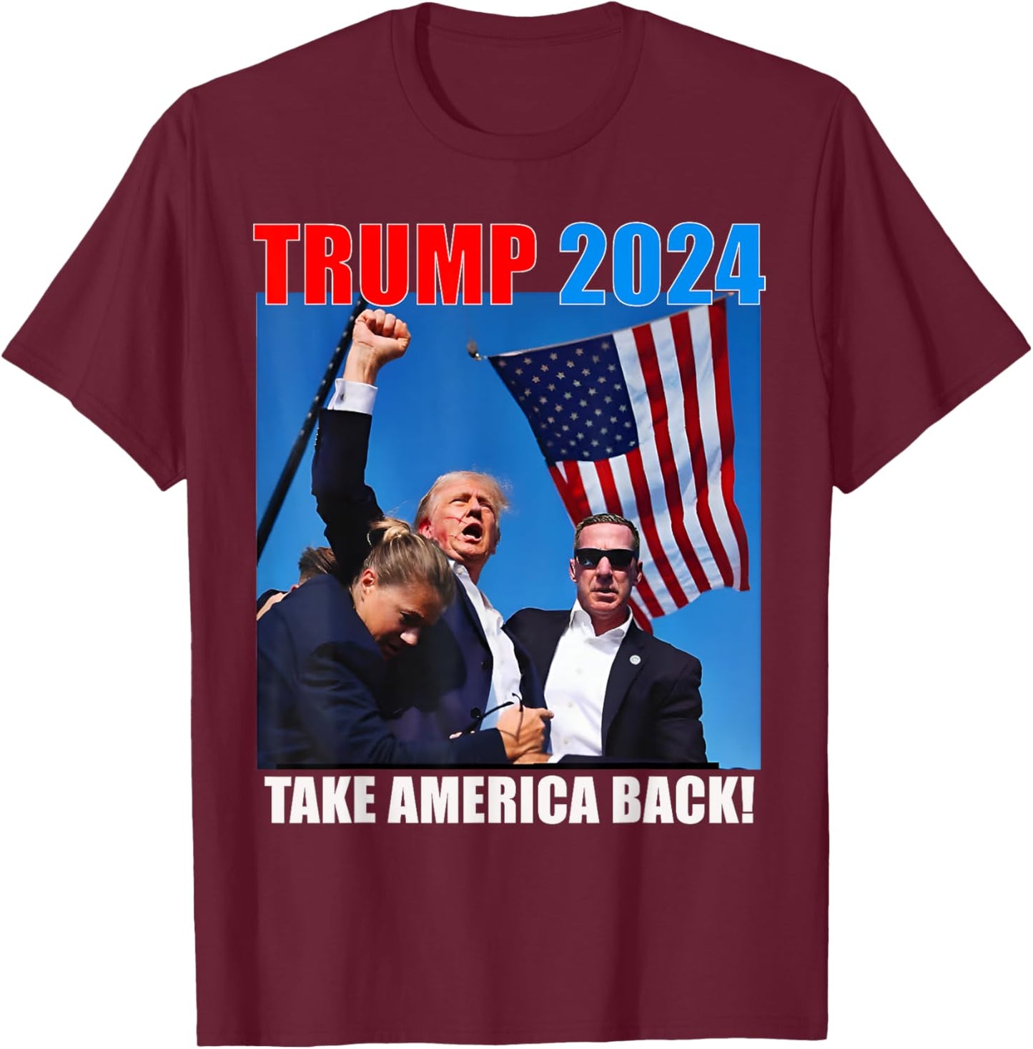 Trump Rally, Pray for President Trump, God bless Trump T-Shirt - T-Shirt | Maroon