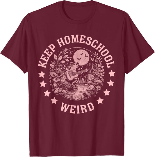 Keep Homeschool Weird T-Shirt - T-Shirt | Maroon