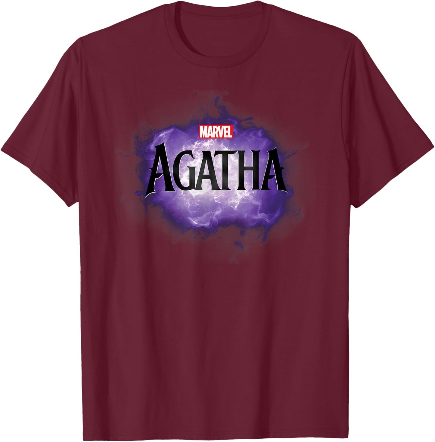 Marvel Agatha All Along Disney+ Series Official Agatha Logo T-Shirt - T-Shirt | Maroon