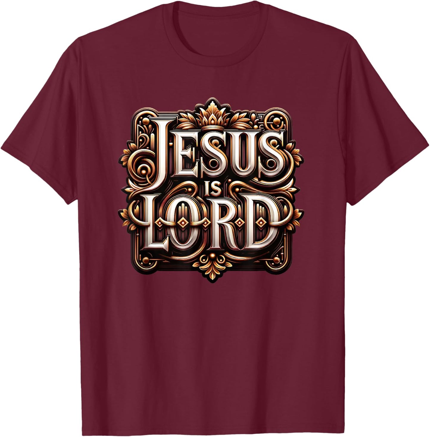 Jesus is Lord Christ T-Shirt - T-Shirt | Maroon