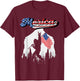 Bigfoot 4th of July American USA Flag Patriotic Men T-Shirt - T-Shirt | Maroon
