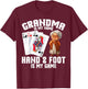 Hand Foot Player Score Grandma Card Game Set Hand and Foot T-Shirt - T-Shirt | Maroon