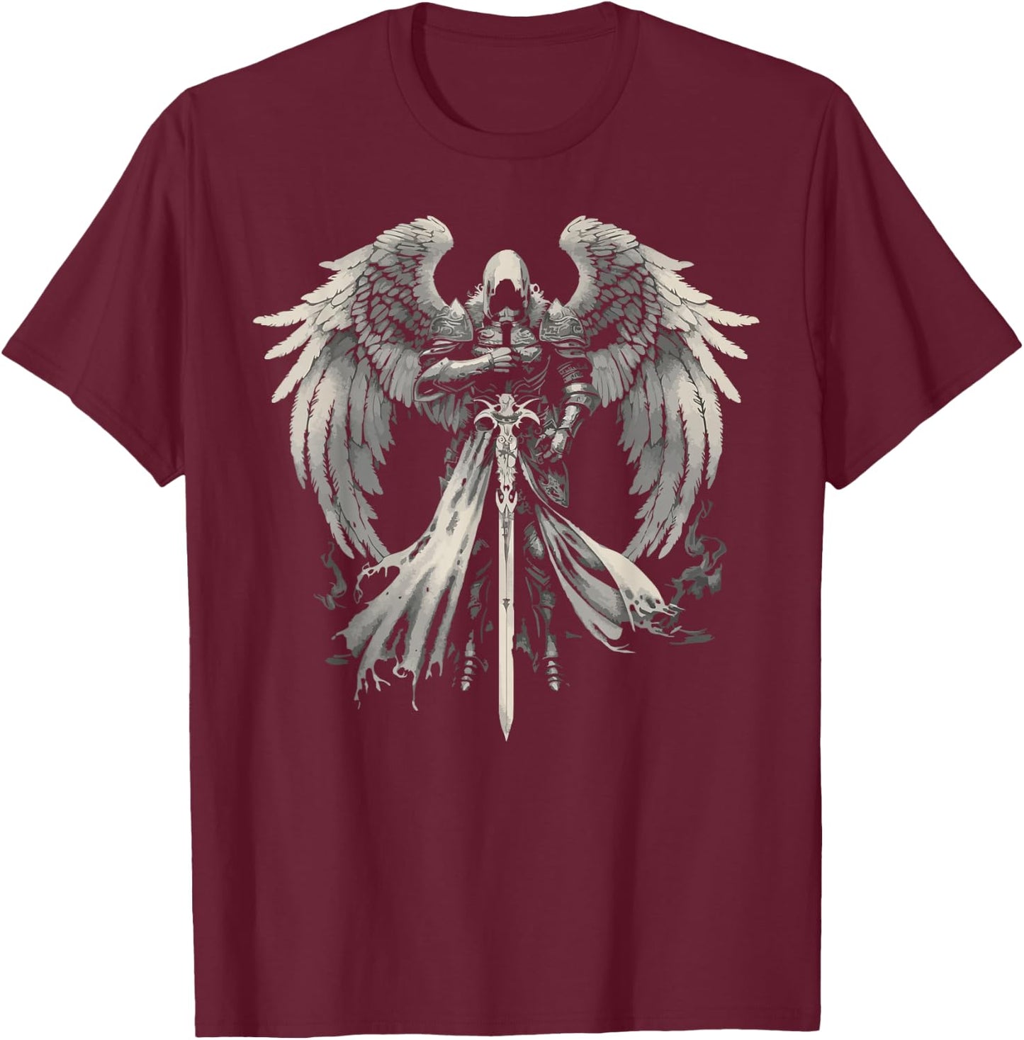 Archangel Gabriel Catholic Christianity Guardian Angel T-Shirt - T-Shirt | Maroon