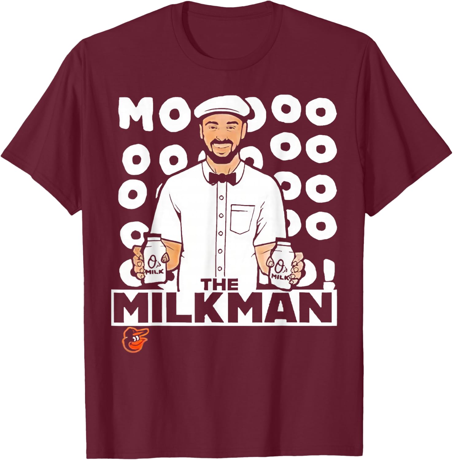 Cowser Moooo The Milkman T-Shirt - T-Shirt | Maroon