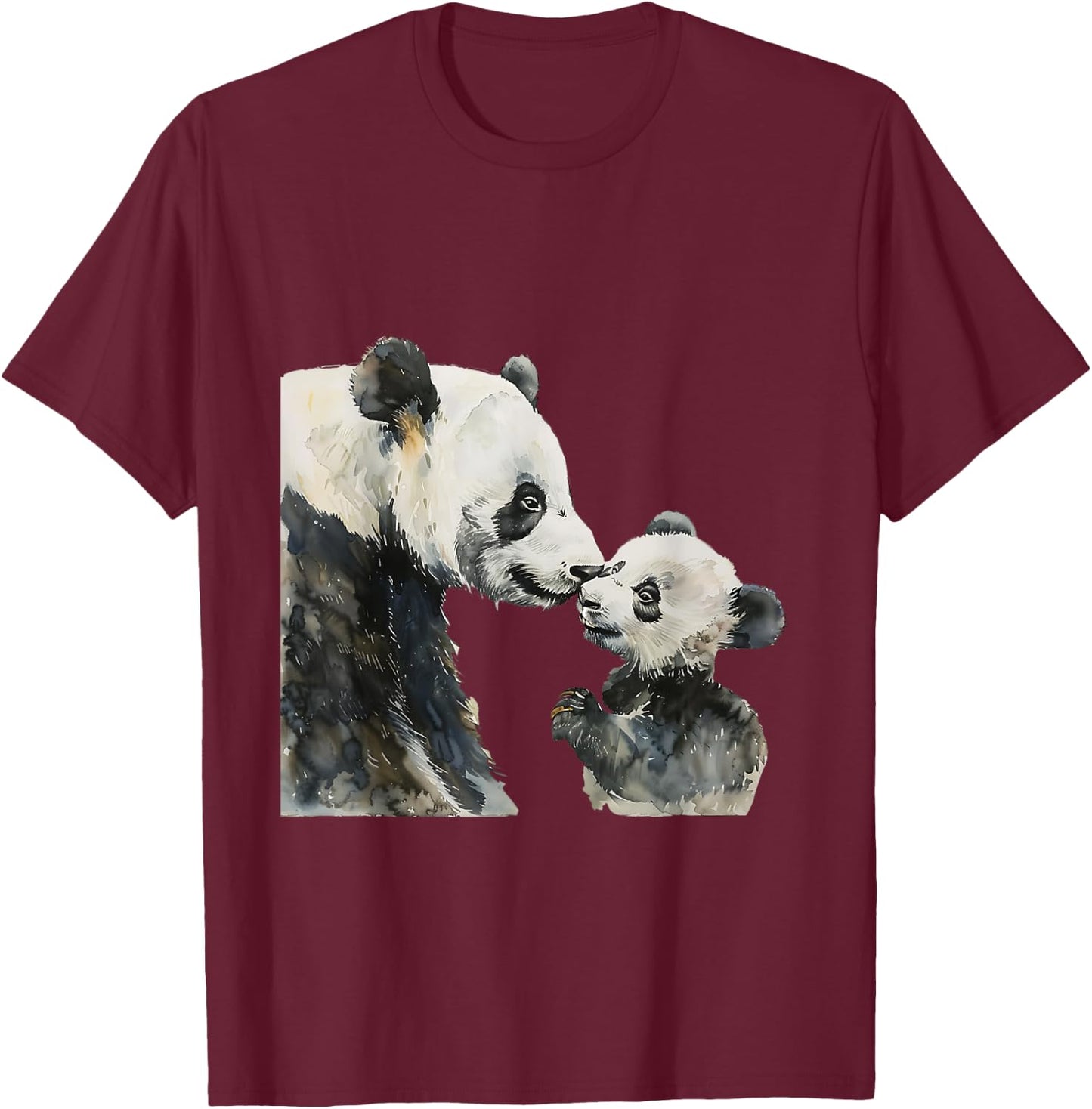 Mama Panda New Mom Mommy For Mothers Day T-Shirt - T-Shirt | Maroon