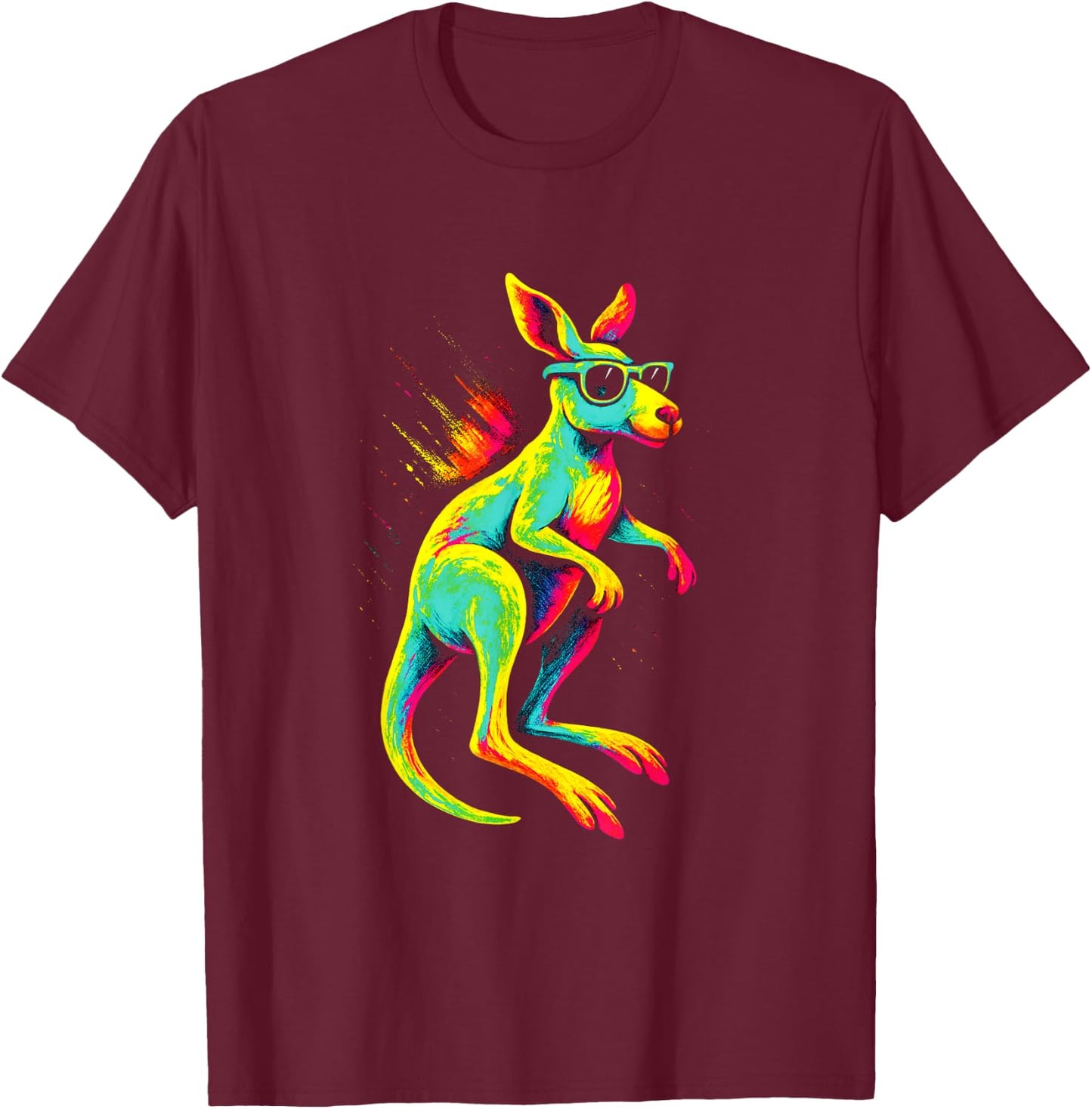 Sunglasses Kangaroo - Funny Australia Souvenir T-Shirt - T-Shirt | Maroon