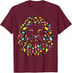 Dot Art Lion Face Polka Dots Men Women Kids T-Shirt - T-Shirt | Maroon