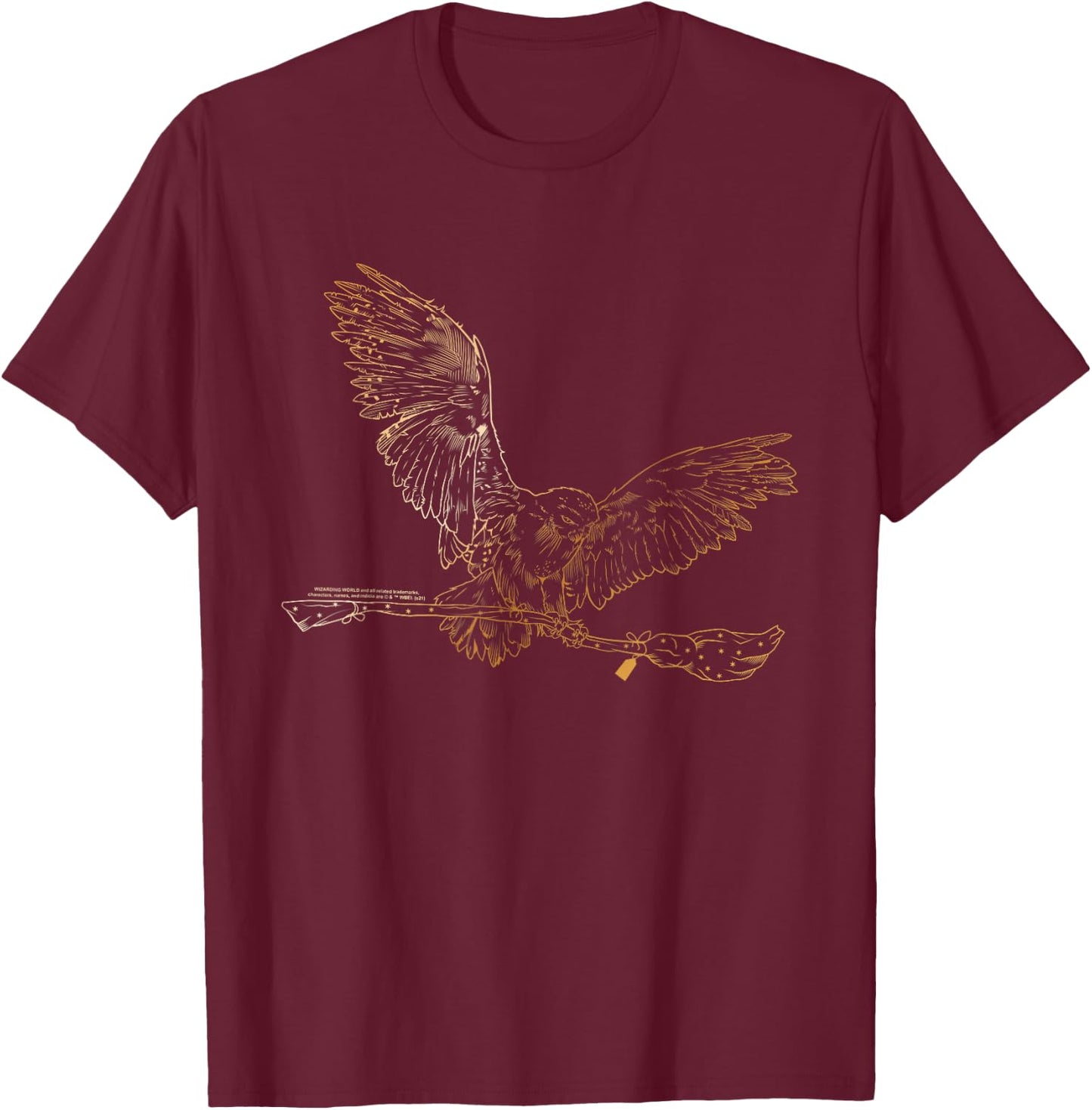 Harry Potter Magical Owl Ride T-Shirt - T-Shirt | Maroon