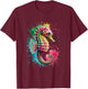 Seahorse Men Woman Colorful Watercolor Seahorse T-Shirt - T-Shirt | Maroon
