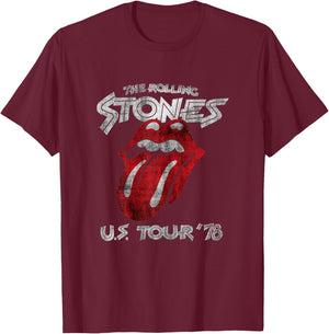 Rolling Stones U.S. Tour 1978 T-Shirt - T-Shirt | Maroon