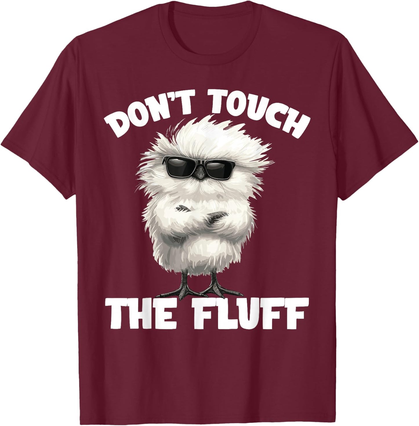 Silky Chicken Lover Sunglasses Smooth Cool Silkie Chicken T-Shirt - T-Shirt | Maroon