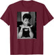 Anita Baker Black And White Portrait By Stephen Wright T-Shirt - T-Shirt | Maroon