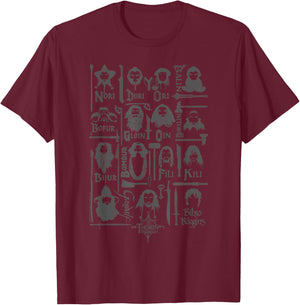 The Hobbit The Company of Thorin Oakenshield T-Shirt - T-Shirt | Maroon
