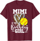 Mimi of The Birthday Girl Softball Grandma Leopard Heart T-Shirt - T-Shirt | Maroon