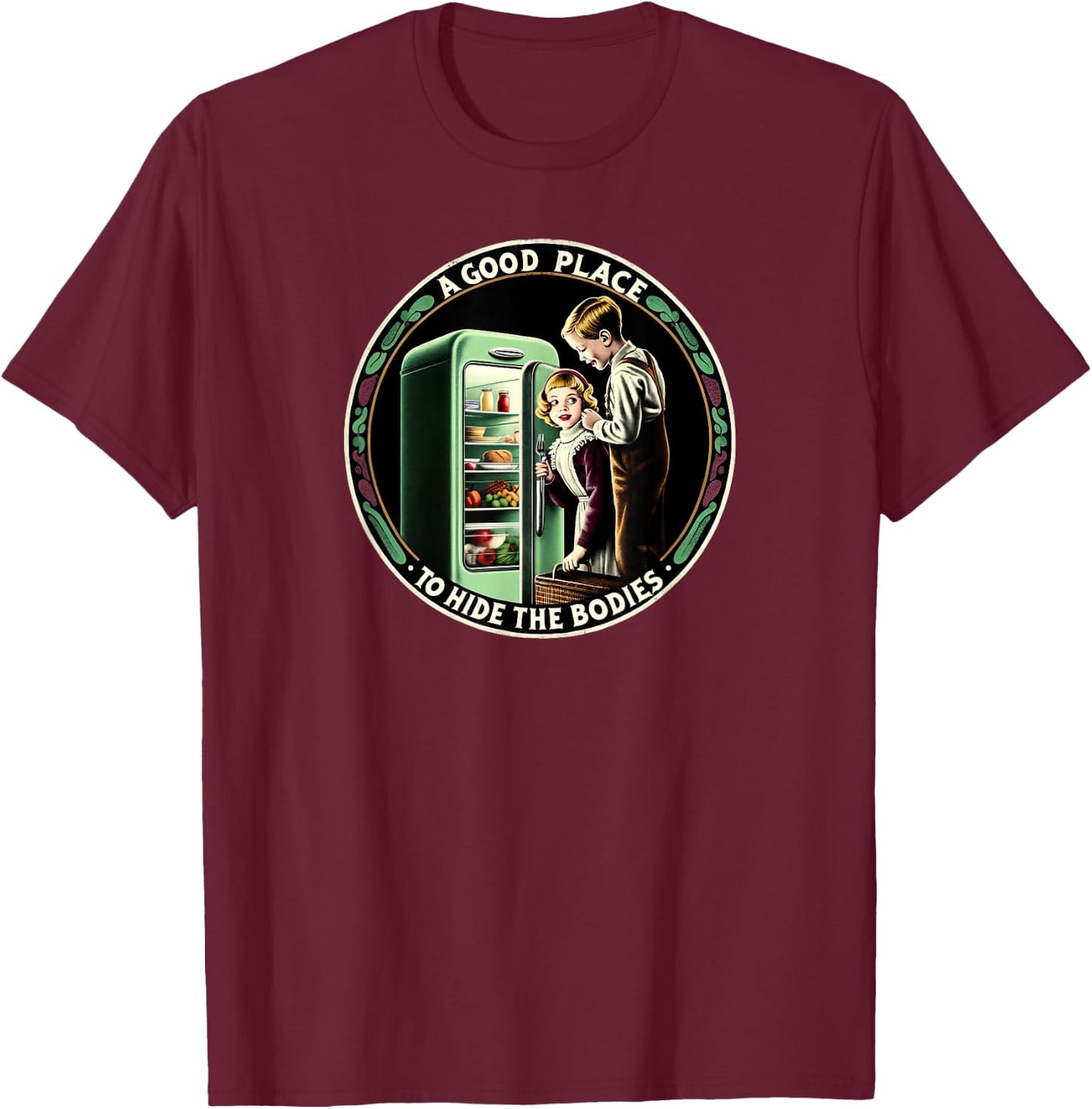 Vintage Horror Movie T-Shirt - T-Shirt | Maroon