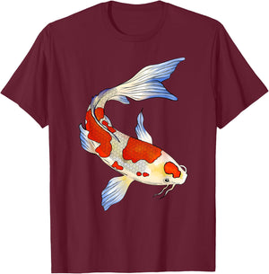 Koi Fish Funny Japanese Chinese Carp Breeder Men Women Gifts T-Shirt - T-Shirt | Maroon