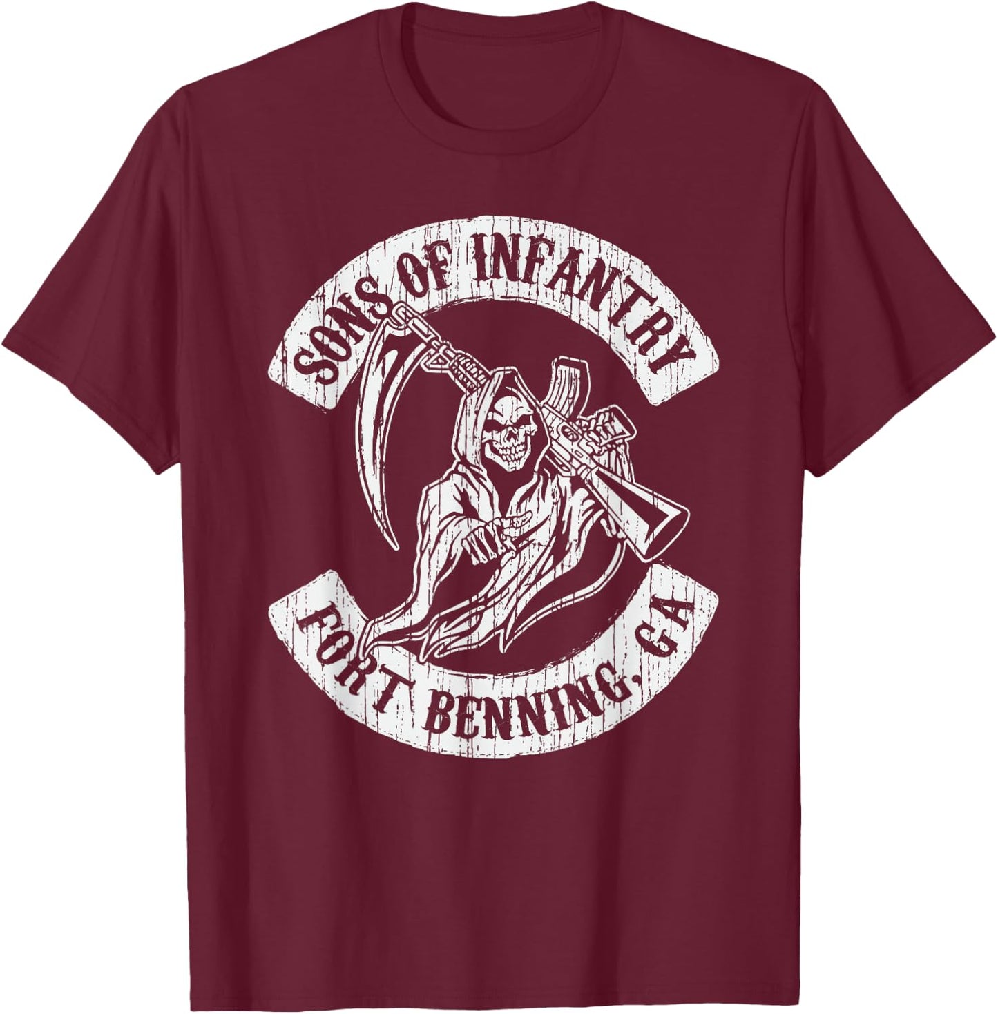 American Marauder: Sons of Infantry Fort Benning T-Shirt - T-Shirt | Maroon