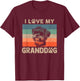 I Love My Granddog Shorkie Grandma Grandpa Dog Owner Dog Paw T-Shirt - T-Shirt | Maroon