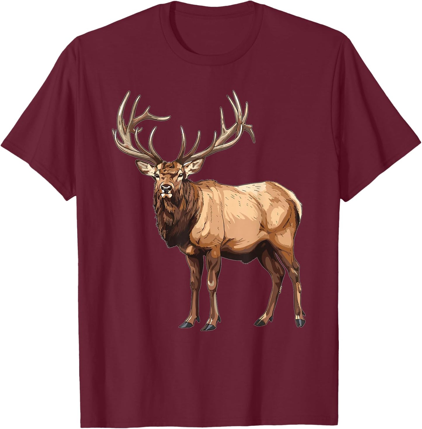 Elks Elk T-Shirt - T-Shirt | Maroon
