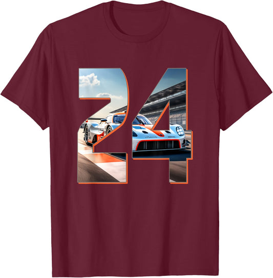 24h Endurance Racing we celebrate motorsport great fan T-Shirt - T-Shirt | Maroon