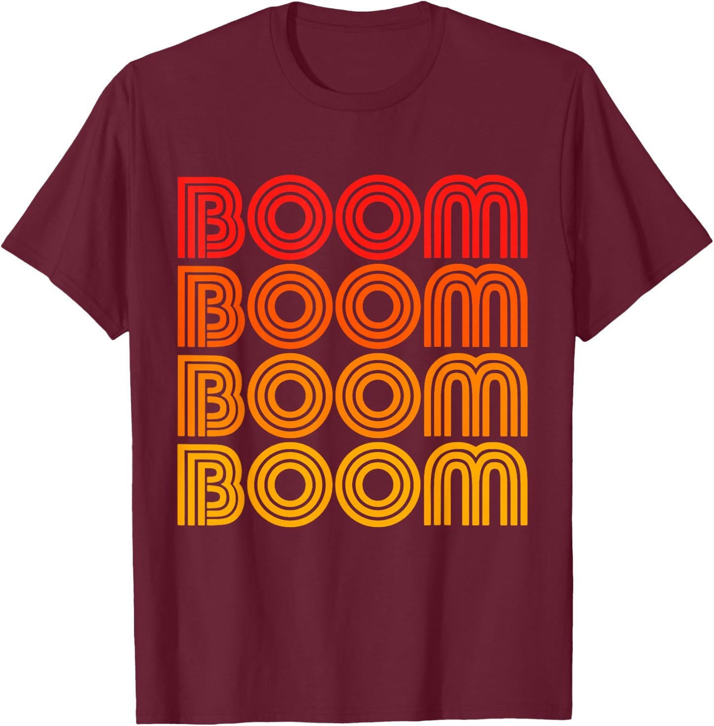 Boom Bam Booom Funny Action Music Box Noise Sound T-Shirt - T-Shirt | Maroon